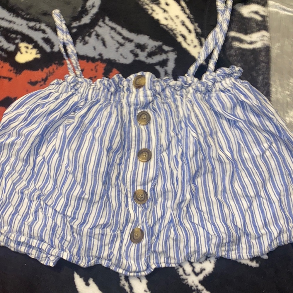 flowy american eagle striped tank